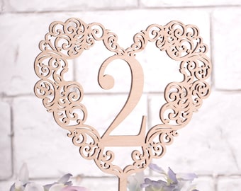 Rustic Wooden Heart Table Numbers, Wedding Reception Decor