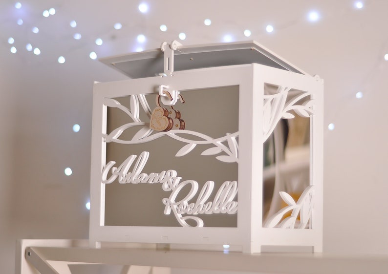 Wedding Card Box With Lock. Gold Wedding Card Box. Silver Etsy