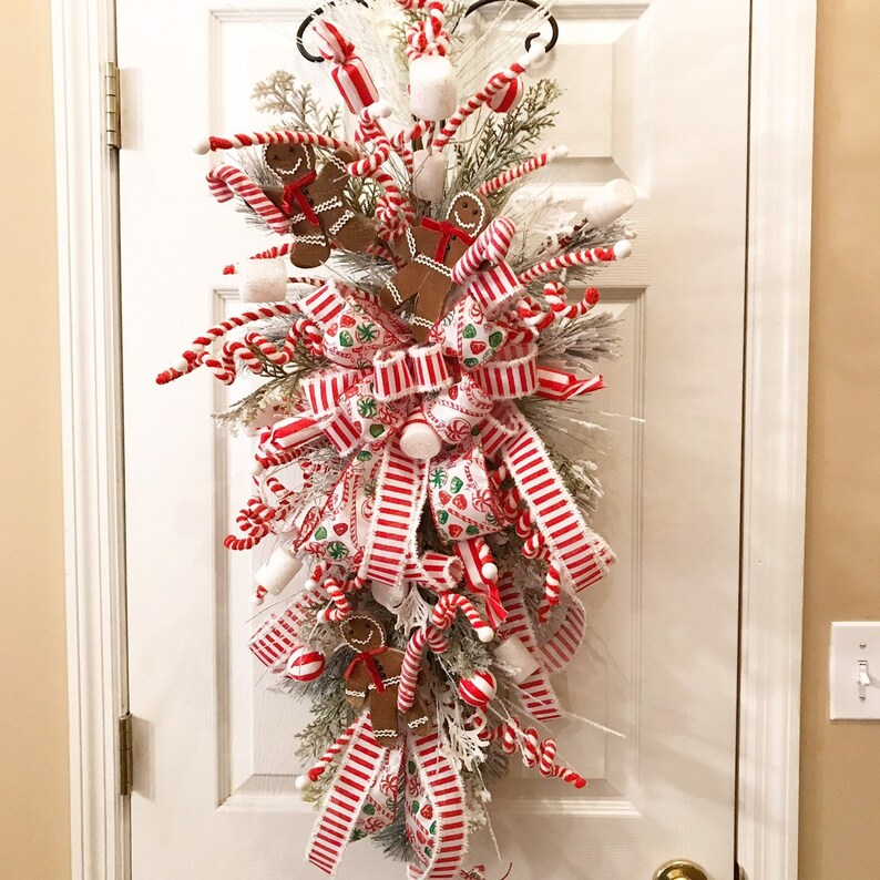 Gingerbread Swag Winter swag Holiday Swag Wall Swag Winter Etsy