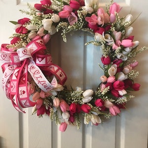 Tulip Wreath, Tulip Wreaths, Floral Wreath, Floral Wreaths, Spring Wreath, Spring Wreaths, Everyday Wreath, Sumner Wreath, Door Wreath