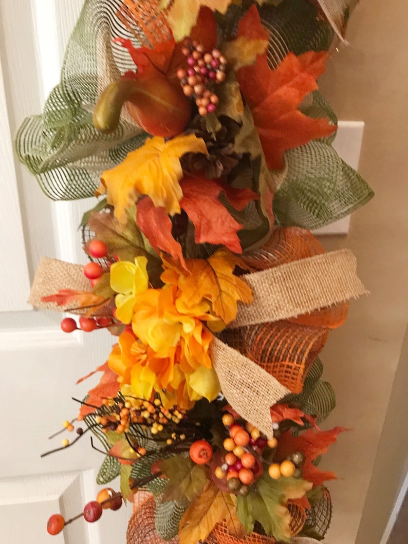 Fall Garland, Mantle Garland, Pumpkin Garland, Harvest Decor, Fall ...