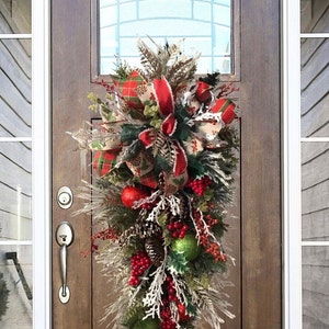 Rustic Glam, Swag, Christmas swag, Winter Swag, Extra large Swag, Christmas Gift, Christmas, Country Swag, Teardrop Swag, Winter home decor