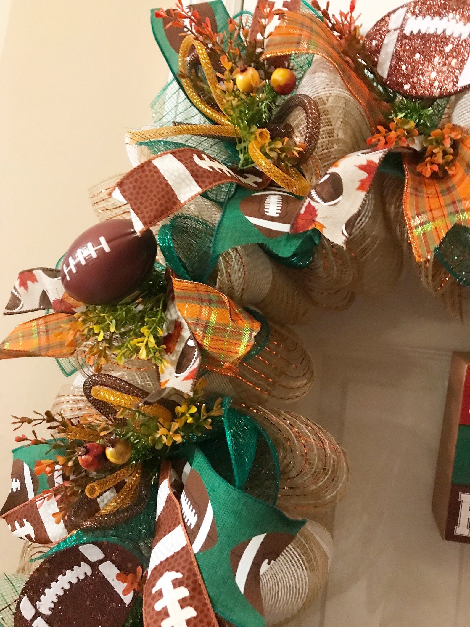 Football Garland Fall Garland Sports Garland Etsy Football Garland Fall Garland Sports Garland Etsy