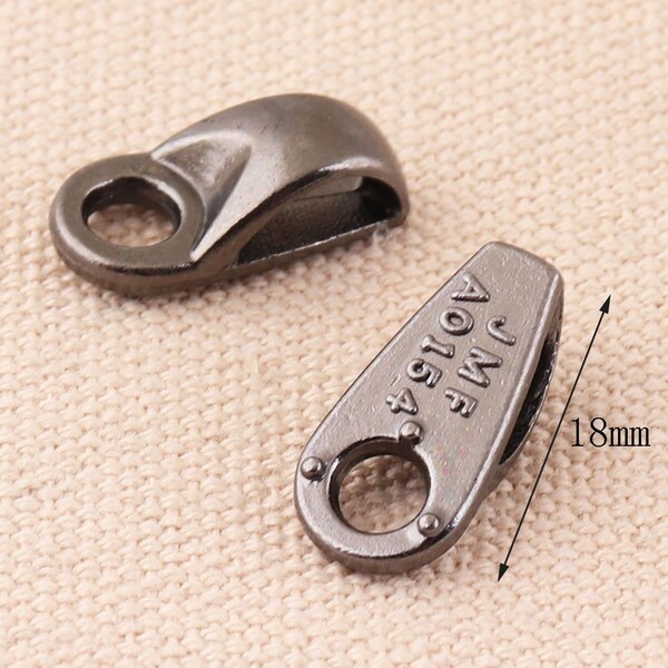 Black Charms Zipper Puller For Fastenner Slider Bag Connectors,Bag Pullers 18mm long