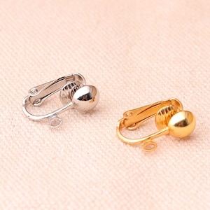 12pcs (6pairs) Clip on  earring converter Gold And Silver Color Earring Clip non pierced ears change pierced over to clip