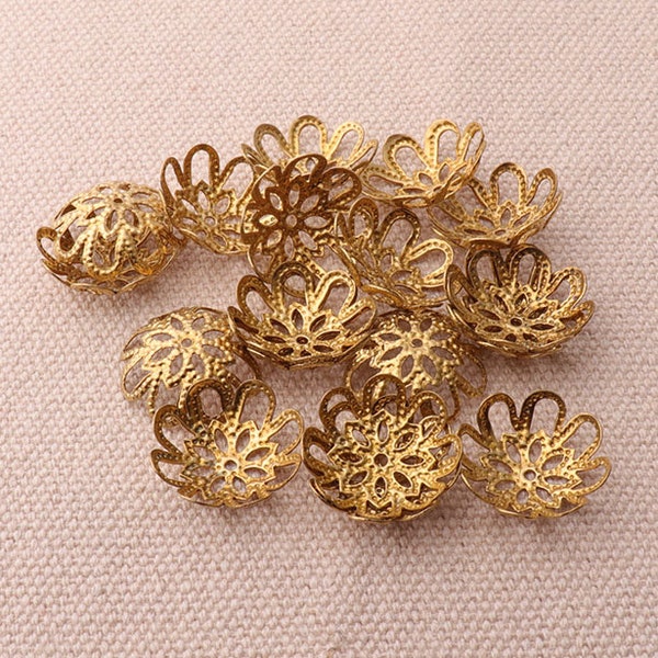 Flower Beads Cap 16mm Beads Cap Filigree Fishion Caps Jewelry Supplies 40pcs of bag