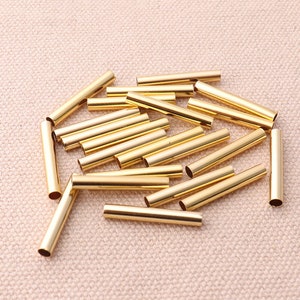 50pcs Beads Tube Round Gold 20mm (Length)Tube Spacer Tube For Jewelry Finding