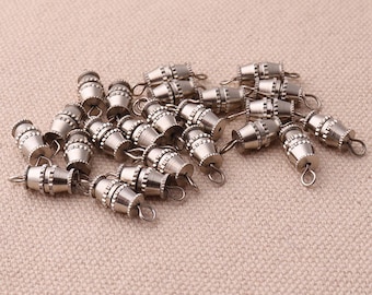 Metal Barrel Screw Clasp 16mm with Loops Silver plated Necklace Connectors 10 Or 20pcs of Bag