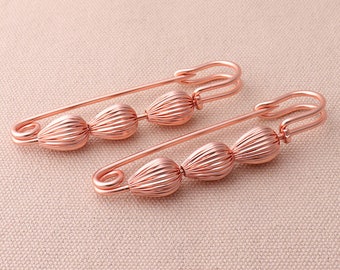 5pcs nuevo diseño Jumbo broches pasadores de chal pines de seguridad con cuentas 76mm (longitud) grandes pasadores de seguridad de costura