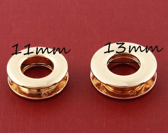 22mm,25mm Gold Metal Eyelet Grommet Zinc Alloy Screw Screwback gold alloyed Screw in Grommet DIY Making