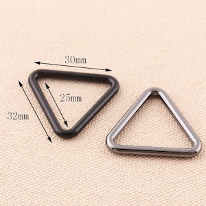 8pc Black and Gunblack 1Inch Adjuster Sliders Triangle Slide Buckle Metal Strap Keeper Leathercraft Bag Belt Bag Strap sliders