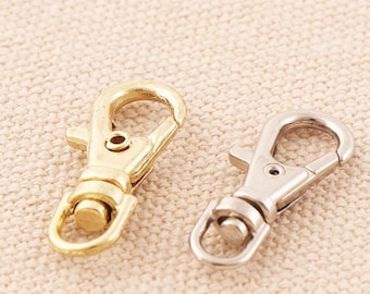 3 Fibbie Artiglio Aragosta Con Micro Pavé In Cubic Zirconia - Placcato Oro 18K, 26mm, Per Bigiotteria - Foto 3