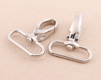 Silver 59*39mm Trigger Snap Hook Large Metal Good Quality Swivel Lobster Clasps Purse Hooks