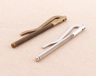 Spring Money Clip Etsy - 2pcs 80mm long wallet hardware supplies silver and bronze spring money clip for wallet making