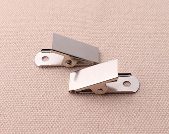 15個 シルバークリップ 鉄製 金属 ワニ口クリップ /31*20 mm ヘア