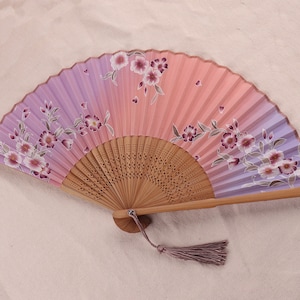 Pink Hand Fans,wedding Fans Party favor Blossom Fan Floral Flower fans Folding Fans,Hand Fan Favors,Chinese Folding Fans,Fan,diy Wedding Fan