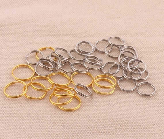 50pcs 12mm Gold Split Key Ring Silver 10mm Split Jump Rings Small Key Ring  Tiny Key Chain Ring Key Fob Hardware Supplies -  Sweden