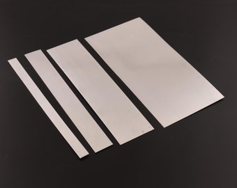 aluminum sheet 8"X0.5"/8"X1"/8"X2"/8"X4"metal aluminum blanks strip for jewelry Laser engraving hand stamping blanks 18Ga 1.0mm thick
