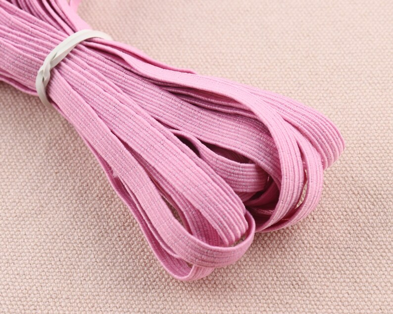 6mm Pink Color Elastic Band High Elastic Flat Rubber Band Etsy