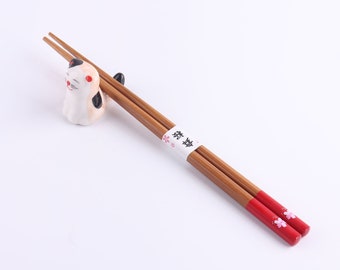 2 pairs Red chopstick,flower pattern, Japanese style chopsticks, Japanese chopsticks with plastic case ,Gifts/Wedding Favours,Wedding Gift