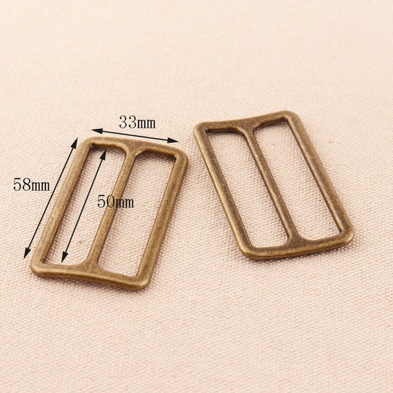 8pc Bronze Tri glide Adjuster Fits 50mm Ribbon Buckle Sliders