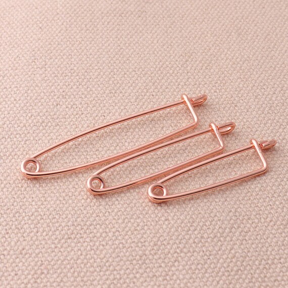 100pcs 20*8mm small Rose gold Color metal safety pins knitting tool garment