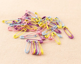 500pcs mezcla color escalón pasadores etiqueta pines de chal kilt pins para accesorios de la prenda 19mm