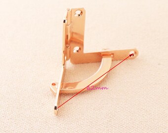 2pcs Rose gold box hinges Metal Box Quadrant hinge hardware