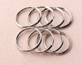 20pcs Silver Split Rings Key Rings Keychain Rings Split Rings Key Rings