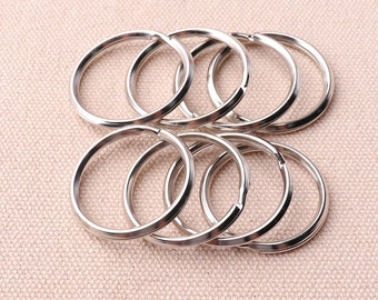 20pcs Silver Split Ringe Key Rings Keychain Ringe