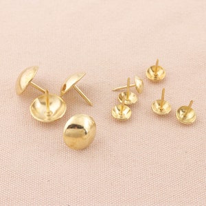 30pcs Upholstery Nails Gold Color 20*18mm,17*11mm Shank Decorative Tacks Upholstery Nail Heads Leather Tacks
