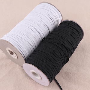 1/8"Elastic band,3mm flat elastic cord,stretch cord white and black High quality Flat Elastic rope,Soft Braided Elastic,Stretch Sewing