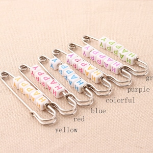 Rainbow Safety Pins 10pcs Colorful Charming Safety Pins Metal