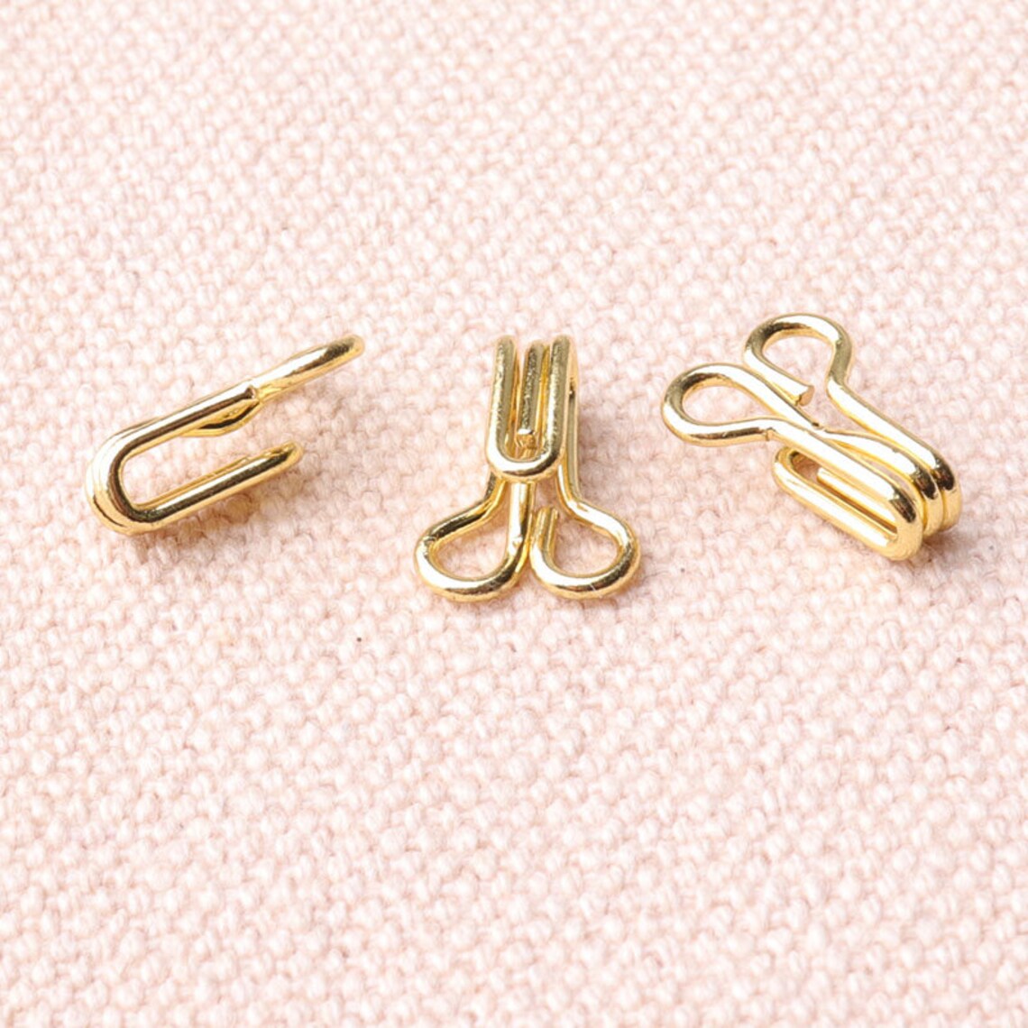 100pcs Light Gold Color 11mm Hook and Eye Clasps for Corsets Etsy