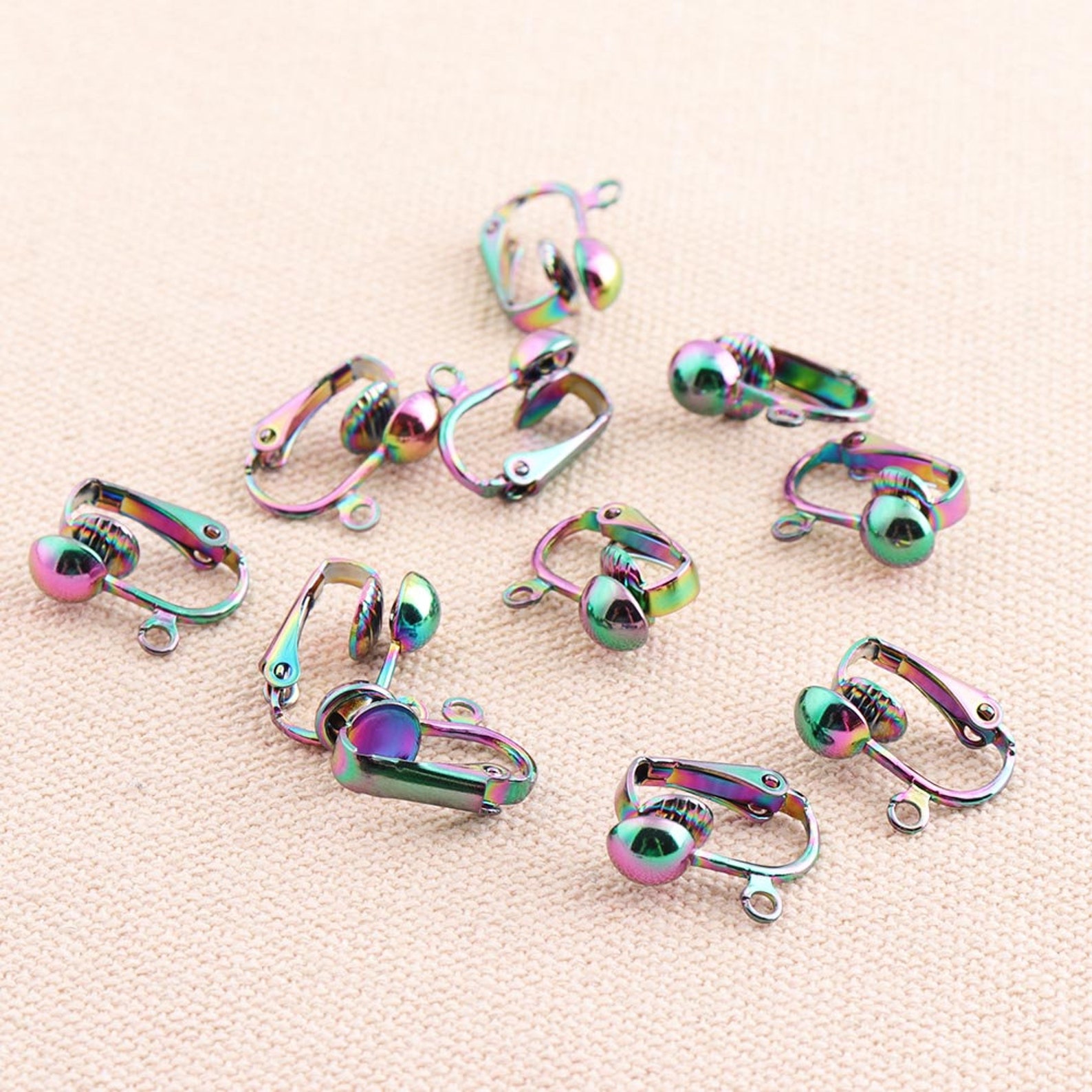 Beautiful Earring Clip on Earring Converter Colorful Earring Etsy UK