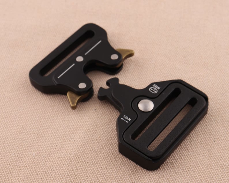 2pcslot Quick Side Slide Release Buckle 39mm inner black color Metal for Backpacks Webbing Clip Lock garment accessories