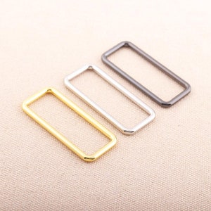 4pcs 45*16mm (inner size) Strap rectangle ring Metal Rectangle Buckle Ring High quality Rectangular rings for Bag Belt Strap purse ring