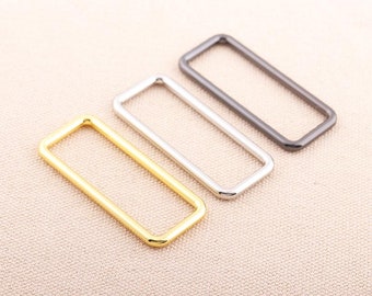 4pcs 45 * 16mm (tamaño interior) Anillo rectangular de la correa anillo de hebilla rectangular anillo de hebilla de alta calidad anillos rectangulares para correa de bolsa anillo de bolso