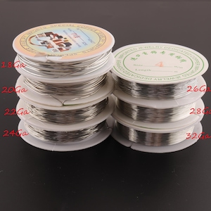 Copper Wire Solid Copper Wire 18/20/22/24/26/28/32Ga Silver Color Cord Findings Bracelet Wire Wrapping jewelry diy accessories