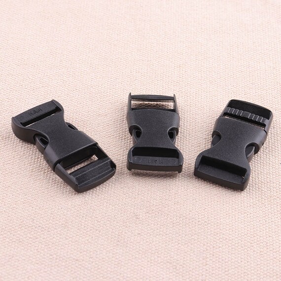 20 Sets 15mm Plastic Belt Buckle Strap silver buckle clasp for