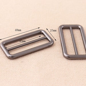 40mm Tri-glide Sliders Slide Buckle Mtal Triglide Strap Keeper Leathercraft Bag BeltBag Strap sliders