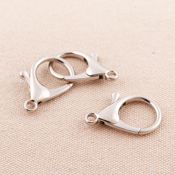 5 x 10 mm homard Trigger Claw Fermoir Plaqué Argent Fermoir