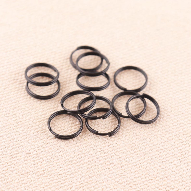 100pcs Black 10mm Small Split Key Rings Metal 108mm Round Key Etsy