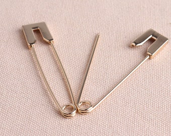 10pc Gold Brooch Pins Safety Pins 69mm Long Jumbo Safety Pins Kilt Pins Big Pins Safety Pins Findings