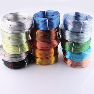 18 Gauge 1.0mm Aluminum Wire colorful dead soft cord string Bead Aluminum jewelry round wire metal craft diy accessories