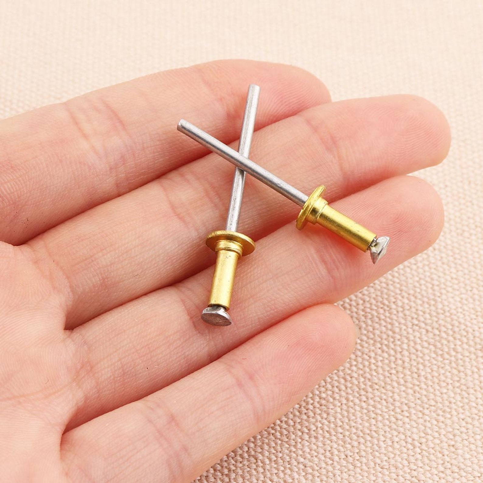 Pop Rivets Gold 38mm Aluminum Pop Rivets Hardware Findings Etsy