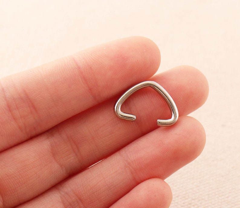 30pcs 17mmtriangle Metal Split Rings Jump Ring Silver Jewelry ...