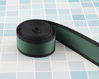 green black color nylon webbing ribbon 25mm 1inch for Straps bag lanyard Belt garment sewing accessories