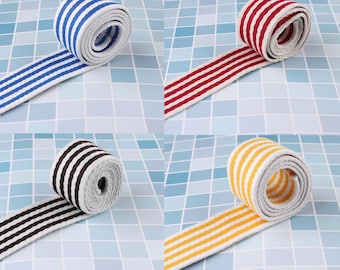 3 yards 38mm 1.5" soft webbing cotton polyester webbing belt canvas bag strap  strong lanyard  webbing for casual bag