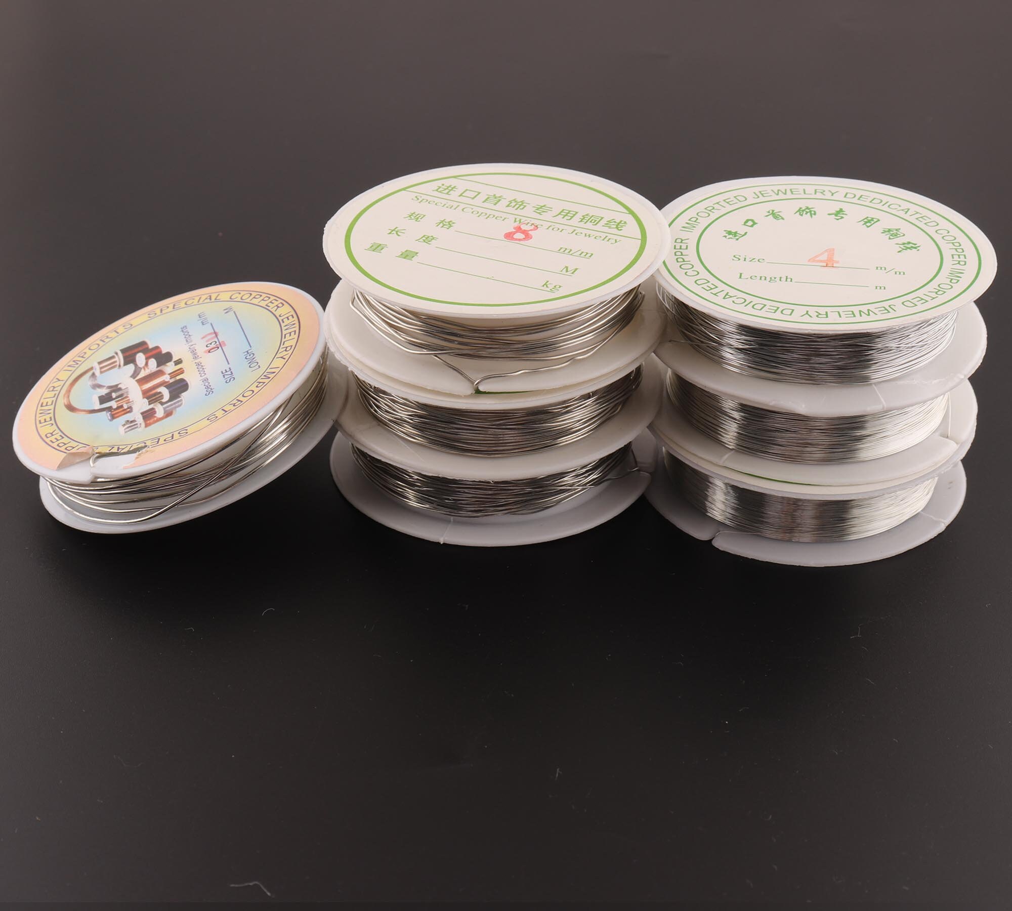 銅線 ソリッド銅線 18/20/22/24/26/28/32Ga シルバーカラーコード 金具